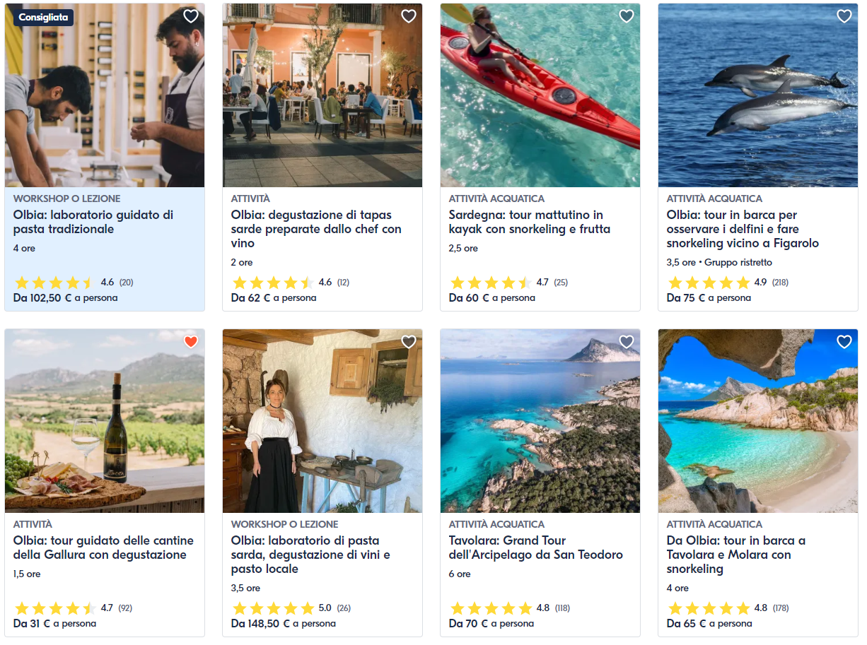 Attività, tour ed escursioni ad Olbia: cosa fare e dove prenotare 4 Attività, tour ed escursioni ad Olbia: cosa fare e dove prenotare 2