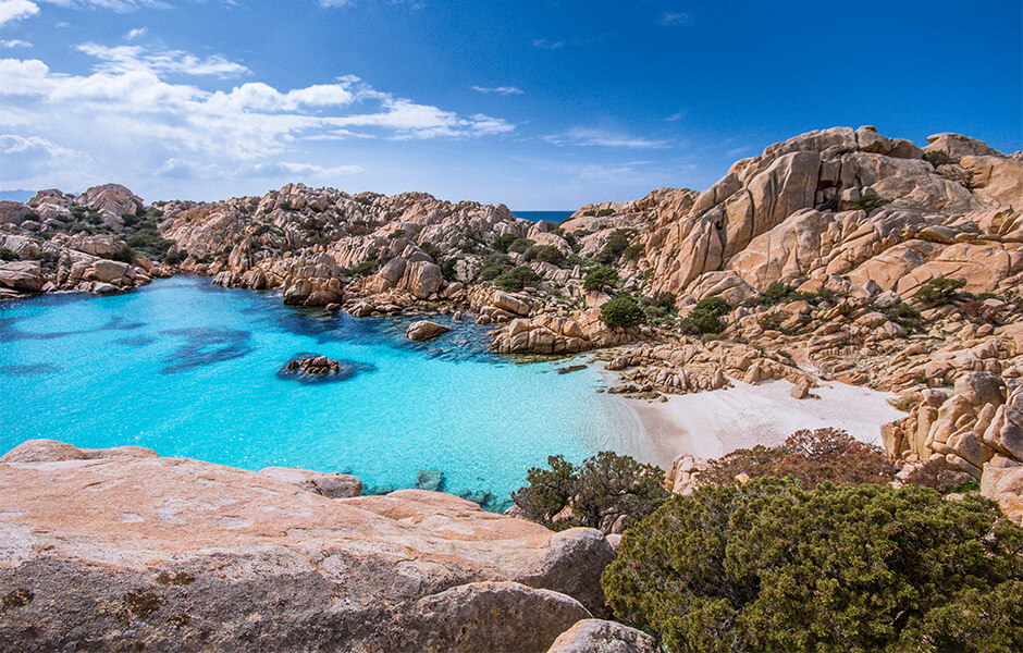Where to find a windless beach in Olbia 1 Cala Coticcio